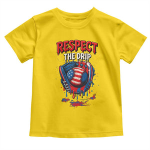 Respect The Drip Toddler T Shirt Patriotic Baseball USA Sports Lover TS12 Daisy Print Your Wear