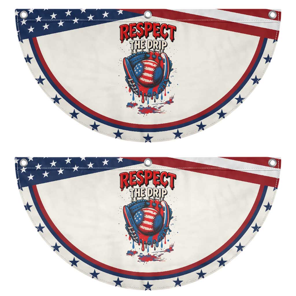 Respect The Drip Patriotic Fan Flag Baseball USA Sports Lover