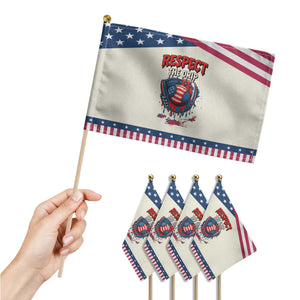 Respect The Drip Patriotic Handheld Flag Patriotic Baseball USA Sports Lover TS12 Print Your Wear
