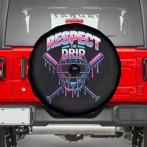 Respect The Drip Spare Tire Cover Funny Baseball Catcher Mask Sports Lover TS12 Black Print Your Wear