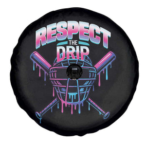 Respect The Drip Spare Tire Cover Funny Baseball Catcher Mask Sports Lover TS12 Print Your Wear