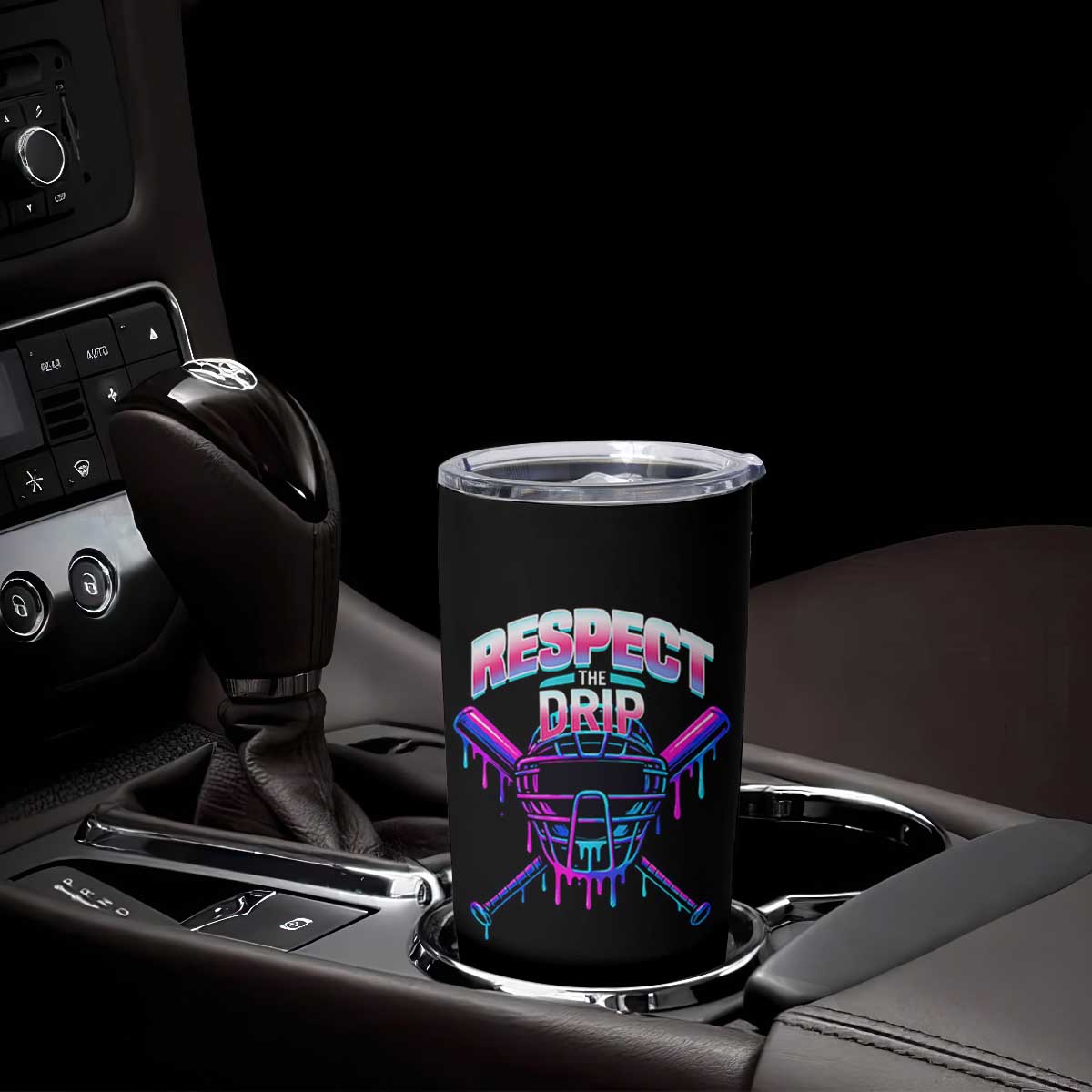 Respect The Drip Tumbler Cup Funny Baseball Catcher Mask Sports Lover TS12 Print Your Wear