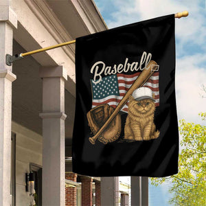 Funny Baseball Cat Lover Garden Flag Patriotic USA Sports Lover TS12 Print Your Wear
