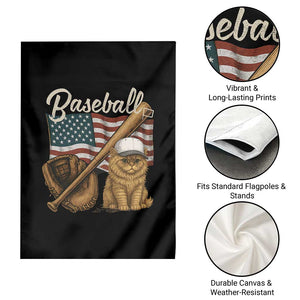 Funny Baseball Cat Lover Garden Flag Patriotic USA Sports Lover TS12 Print Your Wear