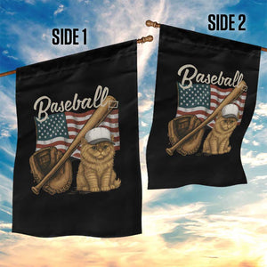 Funny Baseball Cat Lover Garden Flag Patriotic USA Sports Lover TS12 Print Your Wear
