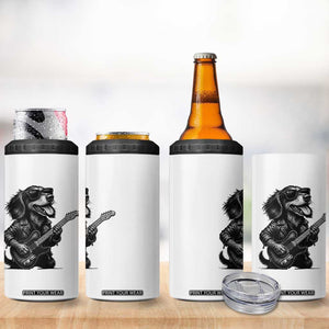 Rock And Roll Dachshund 4 in 1 Can Cooler Tumbler Dog Playing Guitar Music Lover TS12 Print Your Wear