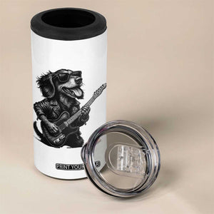 Rock And Roll Dachshund 4 in 1 Can Cooler Tumbler Dog Playing Guitar Music Lover TS12 Print Your Wear