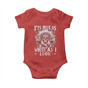 Vintage Native Warrior Skull Baby Onesie Im Not As White As I Look