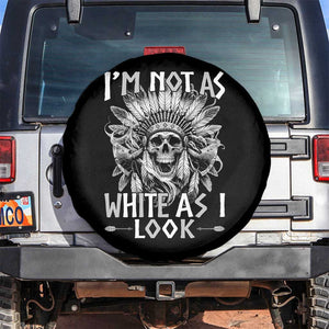 Vintage Native Warrior Skull Spare Tire Cover Im Not As White As I Look