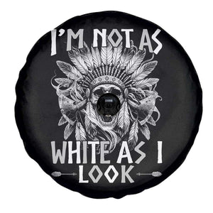 Vintage Native Warrior Skull Spare Tire Cover Im Not As White As I Look