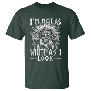 Vintage Native Warrior Skull T Shirt Im Not As White As I Look