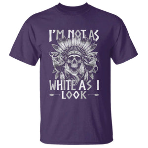 Vintage Native Warrior Skull T Shirt Im Not As White As I Look