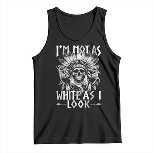 Vintage Native Warrior Skull Tank Top Im Not As White As I Look