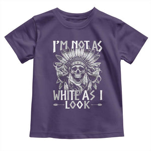 Vintage Native Warrior Skull Toddler T Shirt Im Not As White As I Look