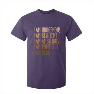 Indigenous Peoples Day Gifts T Shirt For Kid Resilient Ambitious Powerful Here