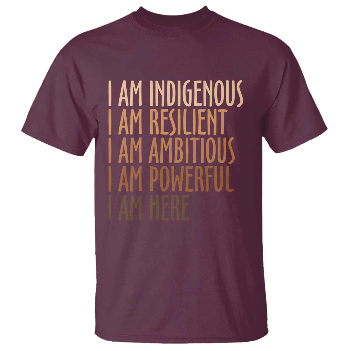 Indigenous Peoples Day Gifts T Shirt Resilient Ambitious Powerful Here