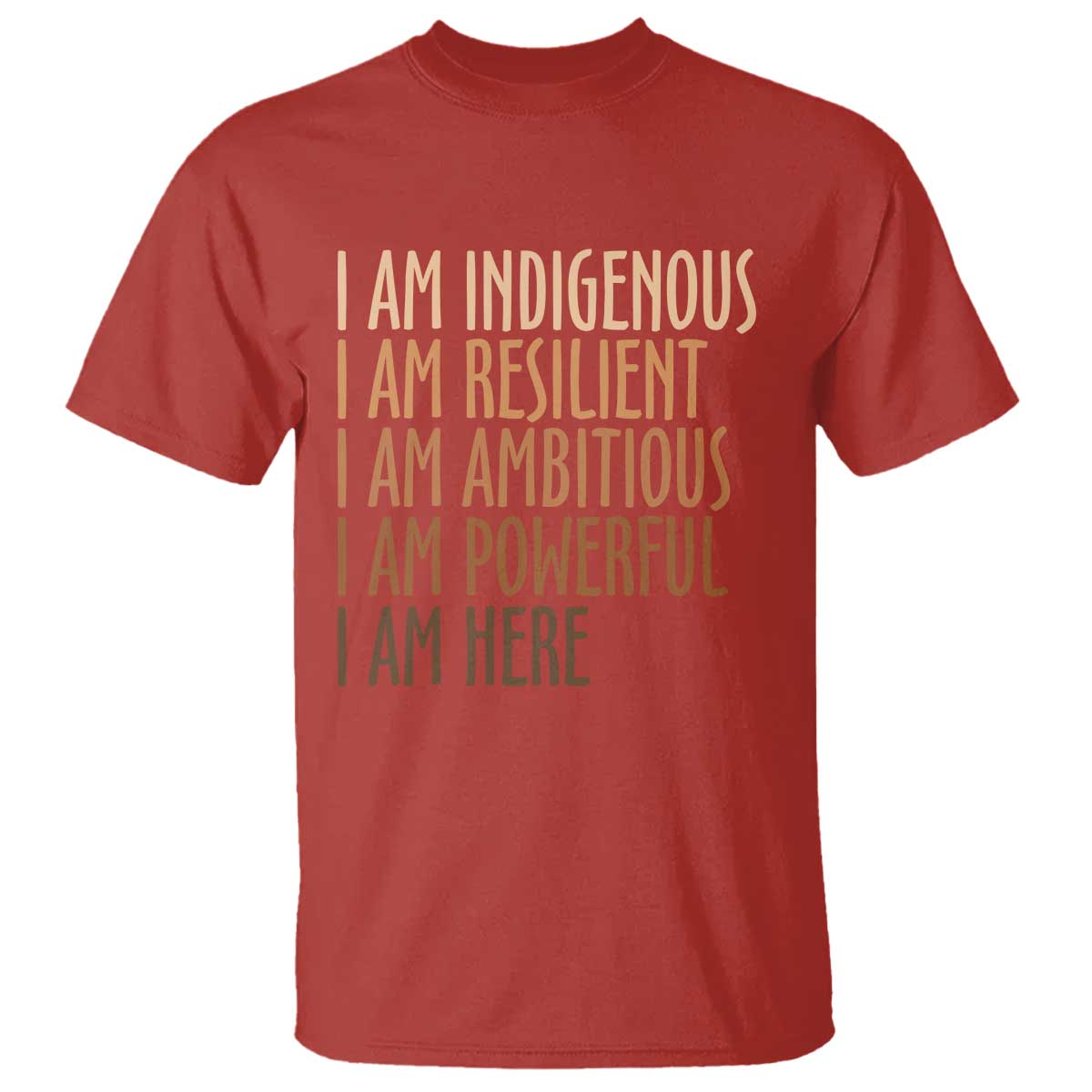 Indigenous Peoples Day Gifts T Shirt Resilient Ambitious Powerful Here
