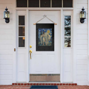 White Buffalo Woman Garden Flag North American Native Legends Starry Night Inspired Art