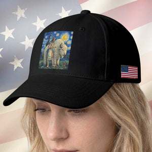 White Buffalo Woman Baseball Cap North American Native Legends Starry Night Inspired Art TS12 Print Your Wear