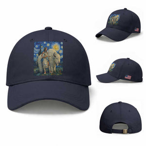 White Buffalo Woman Baseball Cap North American Native Legends Starry Night Inspired Art TS12 Baseball Cap Universal Fit Navy Print Your Wear