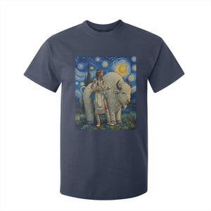 White Buffalo Woman T Shirt For Kid North American Native Legends Starry Night Inspired Art TS12 Navy Print Your Wear