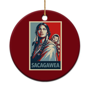 Womens History Month Sacagawea Ceramic Ornament Native American Heritage Graphic