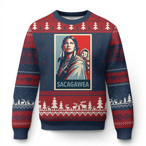 Womens History Month Sacagawea Ugly Christmas Sweater Native American Heritage Graphic
