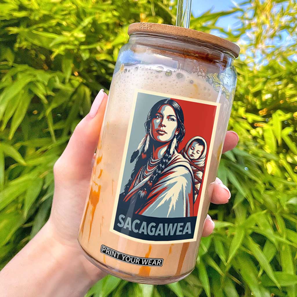 Womens History Month Sacagawea Glass Can Native American Heritage Graphic