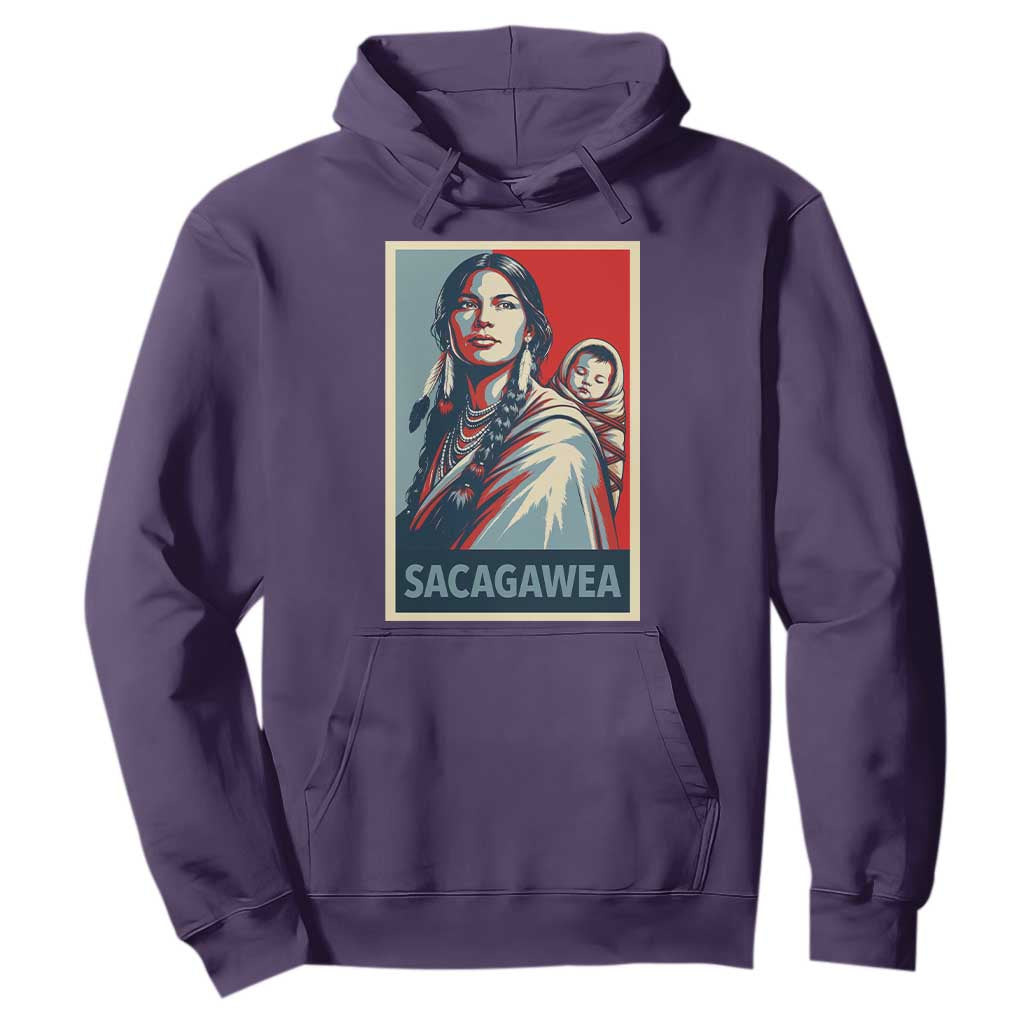 Womens History Month Sacagawea Hoodie Native American Heritage Graphic TS12 Purple Print Your Wear