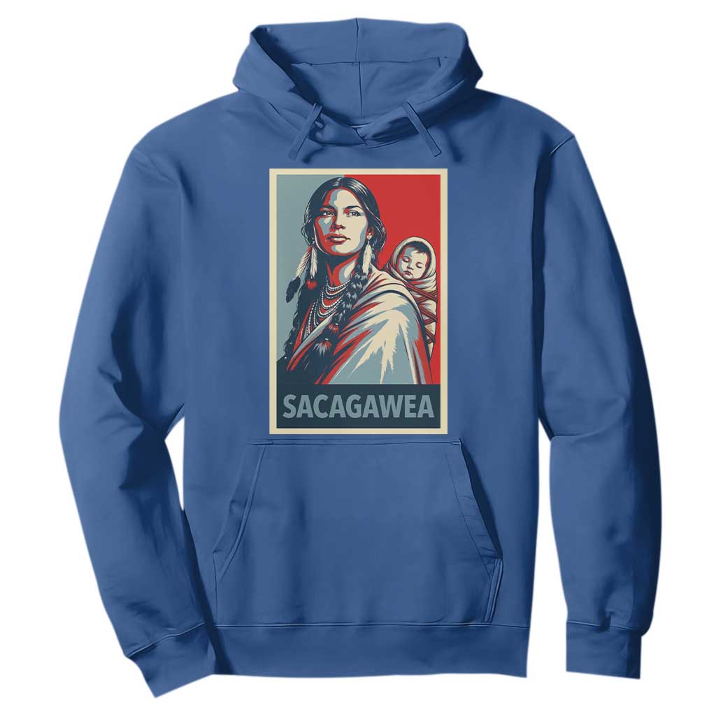 Womens History Month Sacagawea Hoodie Native American Heritage Graphic TS12 Royal Blue Print Your Wear