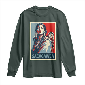Womens History Month Sacagawea Long Sleeve Shirt Native American Heritage Graphic
