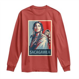 Womens History Month Sacagawea Long Sleeve Shirt Native American Heritage Graphic