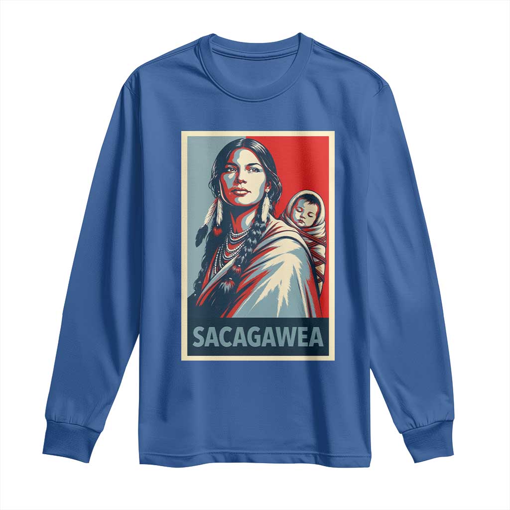 Womens History Month Sacagawea Long Sleeve Shirt Native American Heritage Graphic