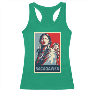 Womens History Month Sacagawea Racerback Tank Top Native American Heritage Graphic