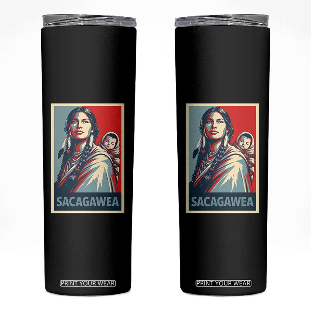 Womens History Month Sacagawea Skinny Tumbler Native American Heritage Graphic