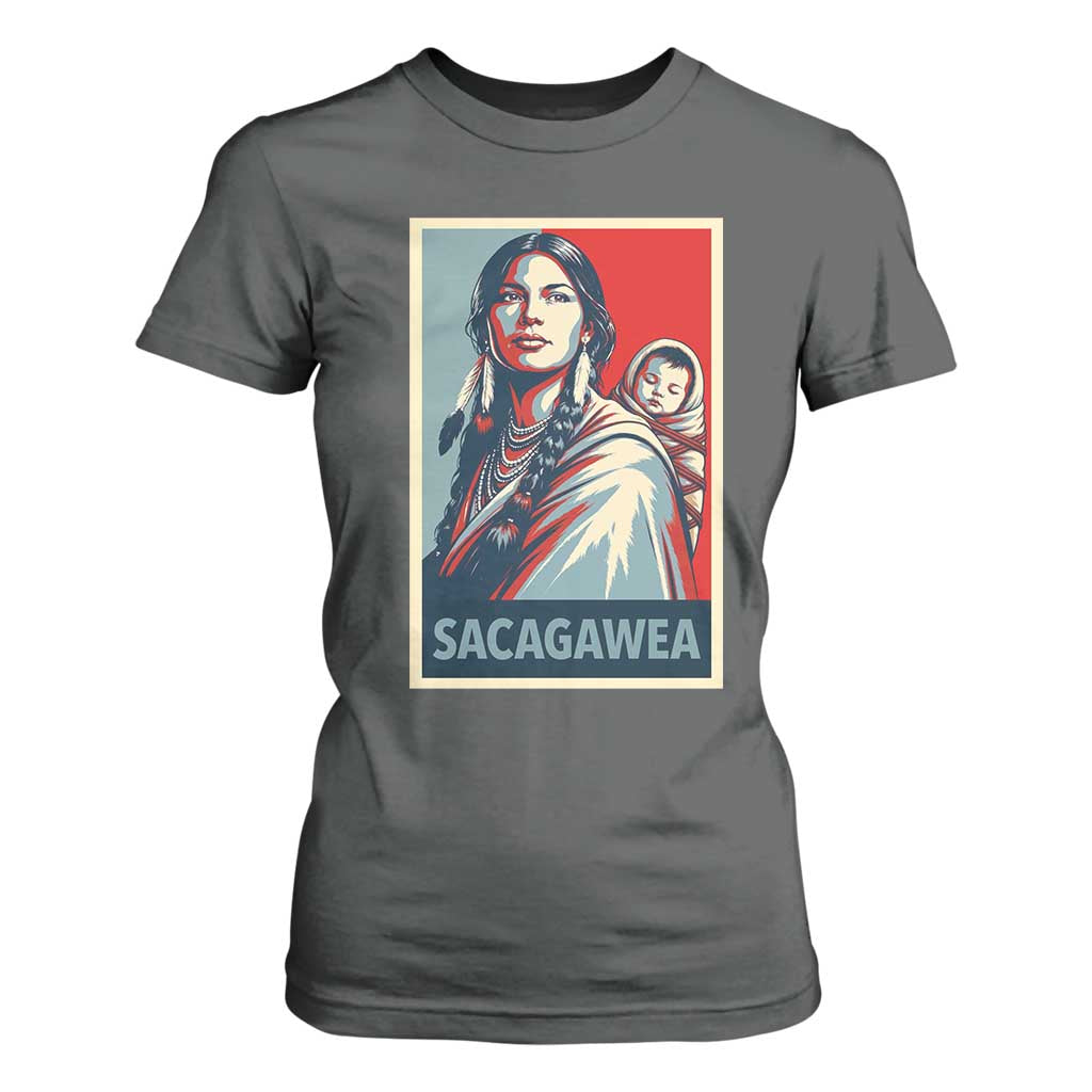 Womens History Month Sacagawea T Shirt For Women Native American Heritage Graphic