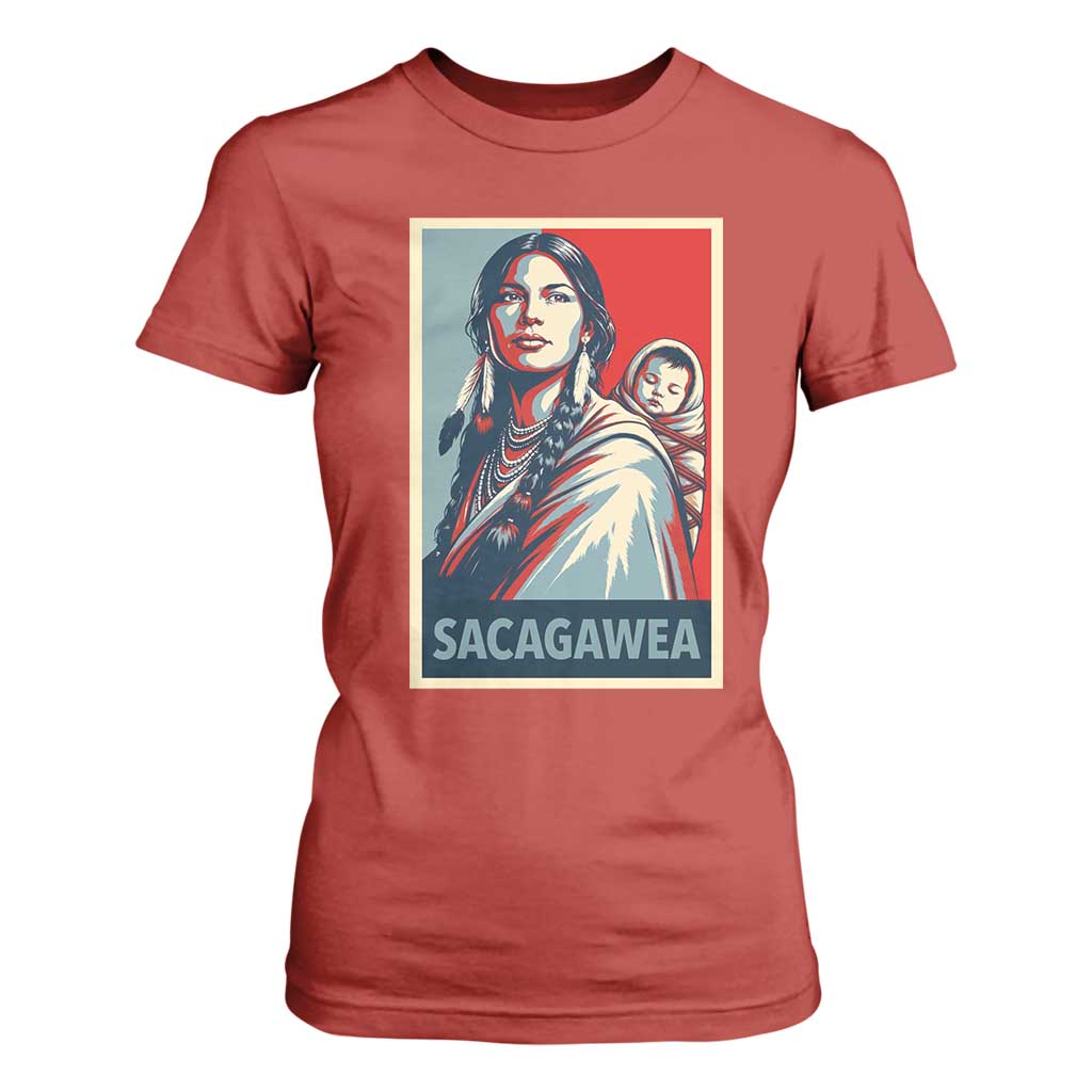 Womens History Month Sacagawea T Shirt For Women Native American Heritage Graphic