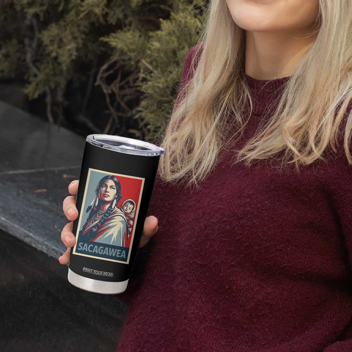 Womens History Month Sacagawea Tumbler Cup Native American Heritage Graphic