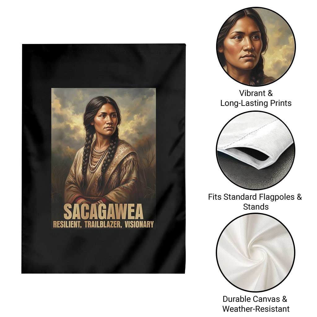 Sacagawea Native American Woman Garden Flag Resilient Trailblazer Visionary