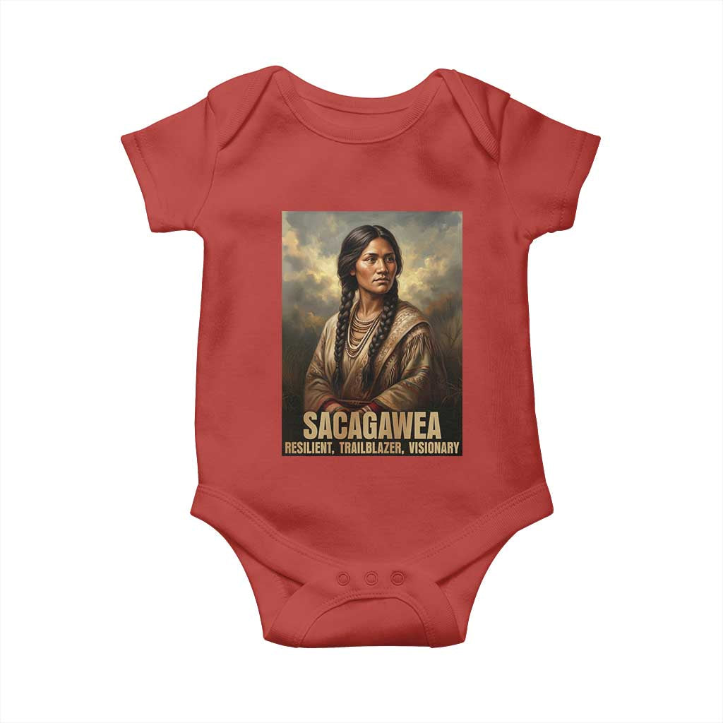 Sacagawea Native American Woman Baby Onesie Resilient Trailblazer Visionary