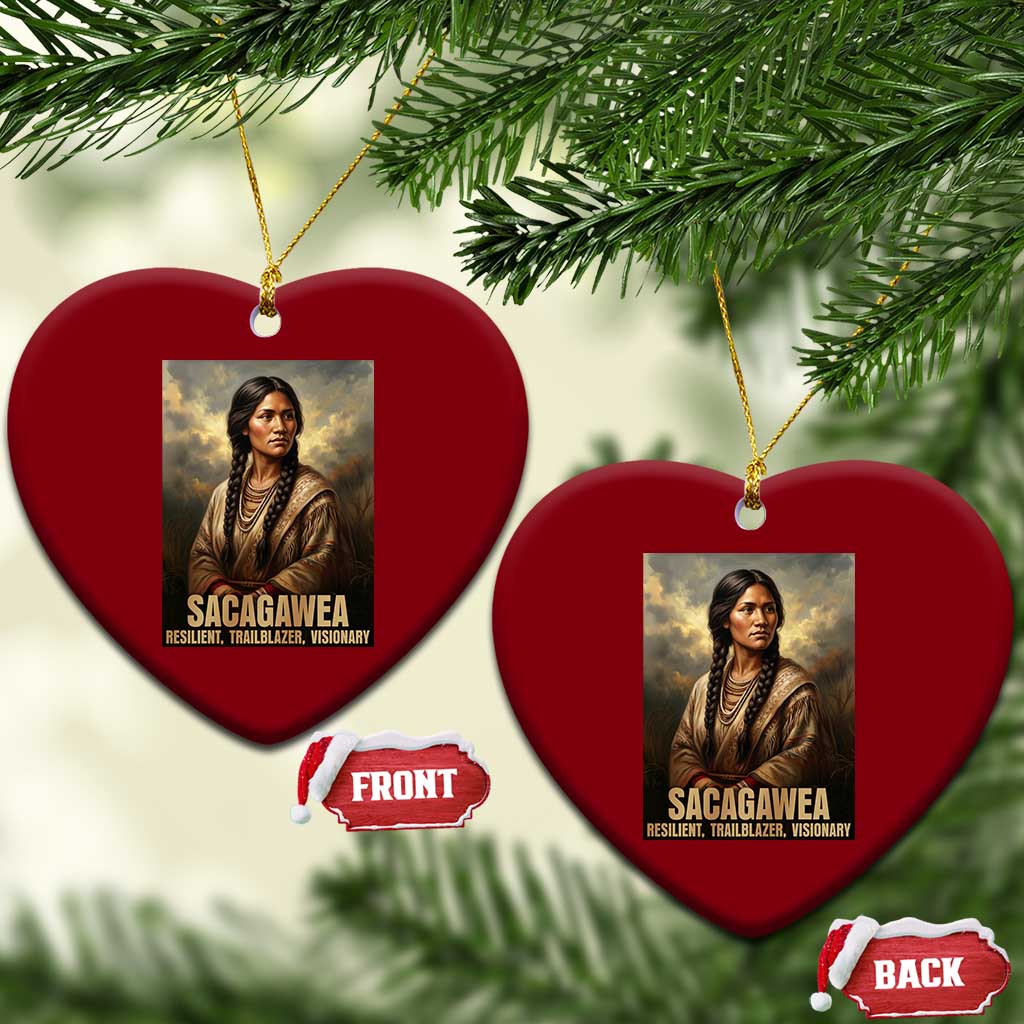 Sacagawea Native American Woman Ceramic Ornament Resilient Trailblazer Visionary
