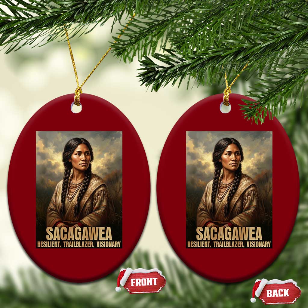 Sacagawea Native American Woman Ceramic Ornament Resilient Trailblazer Visionary