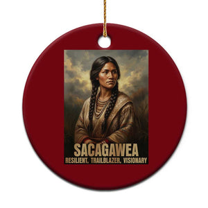 Sacagawea Native American Woman Ceramic Ornament Resilient Trailblazer Visionary