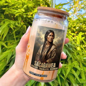 Sacagawea Native American Woman Glass Can Resilient Trailblazer Visionary