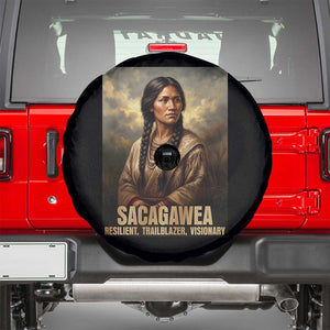 Sacagawea Native American Woman Spare Tire Cover Resilient Trailblazer Visionary