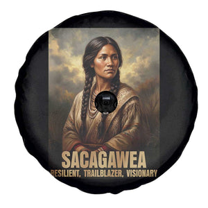 Sacagawea Native American Woman Spare Tire Cover Resilient Trailblazer Visionary