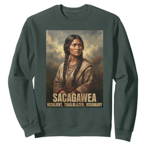 Sacagawea Native American Woman Sweatshirt Resilient Trailblazer Visionary