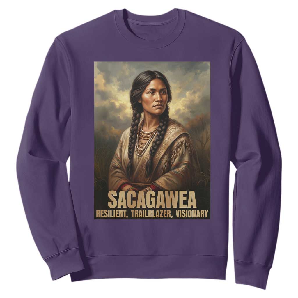 Sacagawea Native American Woman Sweatshirt Resilient Trailblazer Visionary