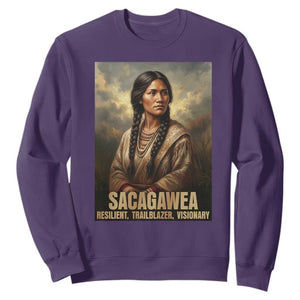Sacagawea Native American Woman Sweatshirt Resilient Trailblazer Visionary