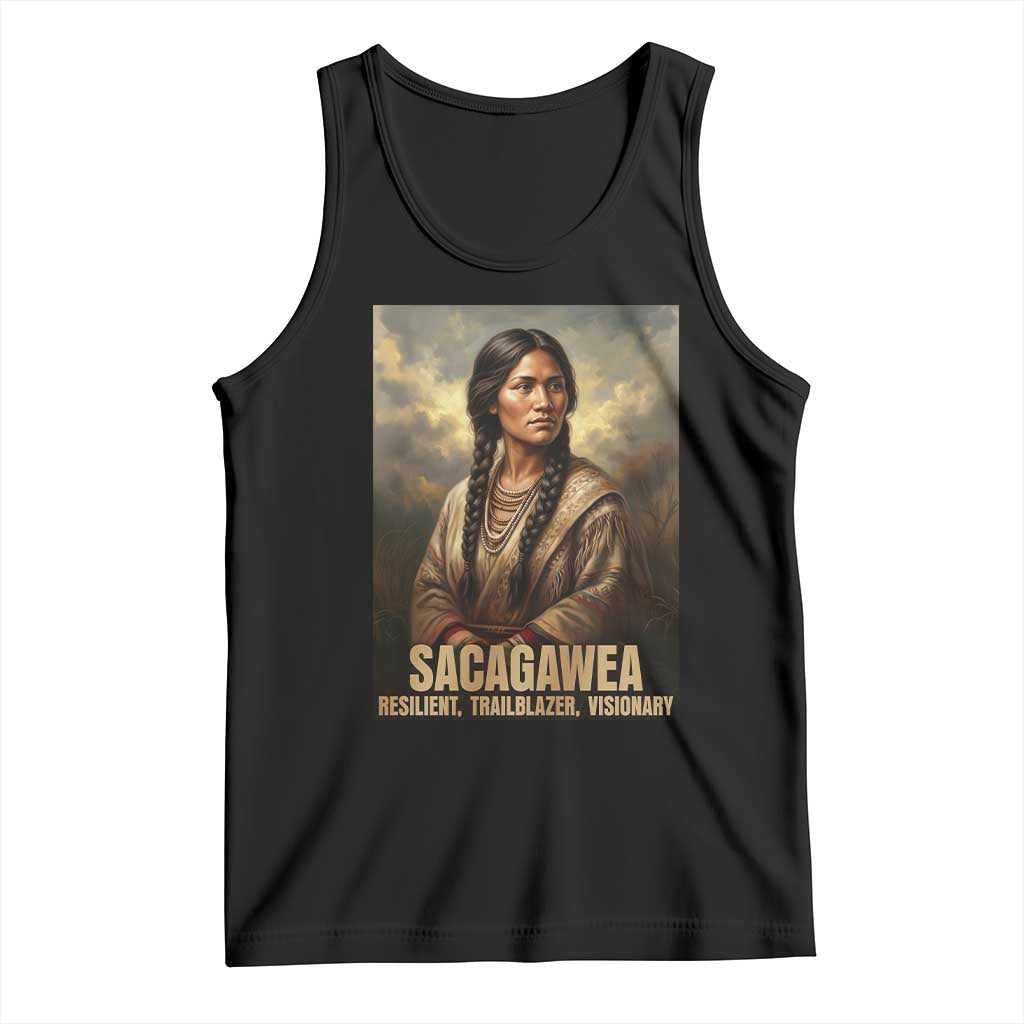 Sacagawea Native American Woman Tank Top Resilient Trailblazer Visionary